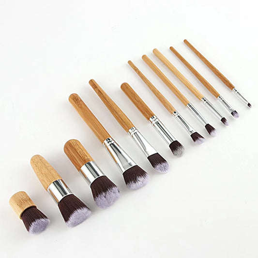 Eco-Friendly Bamboo Makeup Brush Kit – Vegan & Cruelty-Free