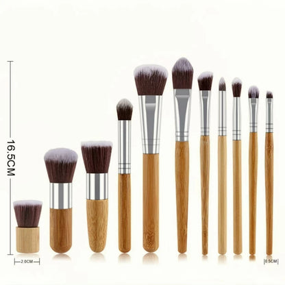 Eco-Friendly Bamboo Makeup Brush Kit – Vegan & Cruelty-Free
