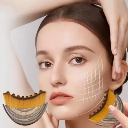 Sculpt & Glow Facial Massage Brush – Dual-Sided Lymphatic Massage & Facial Wellness Tool