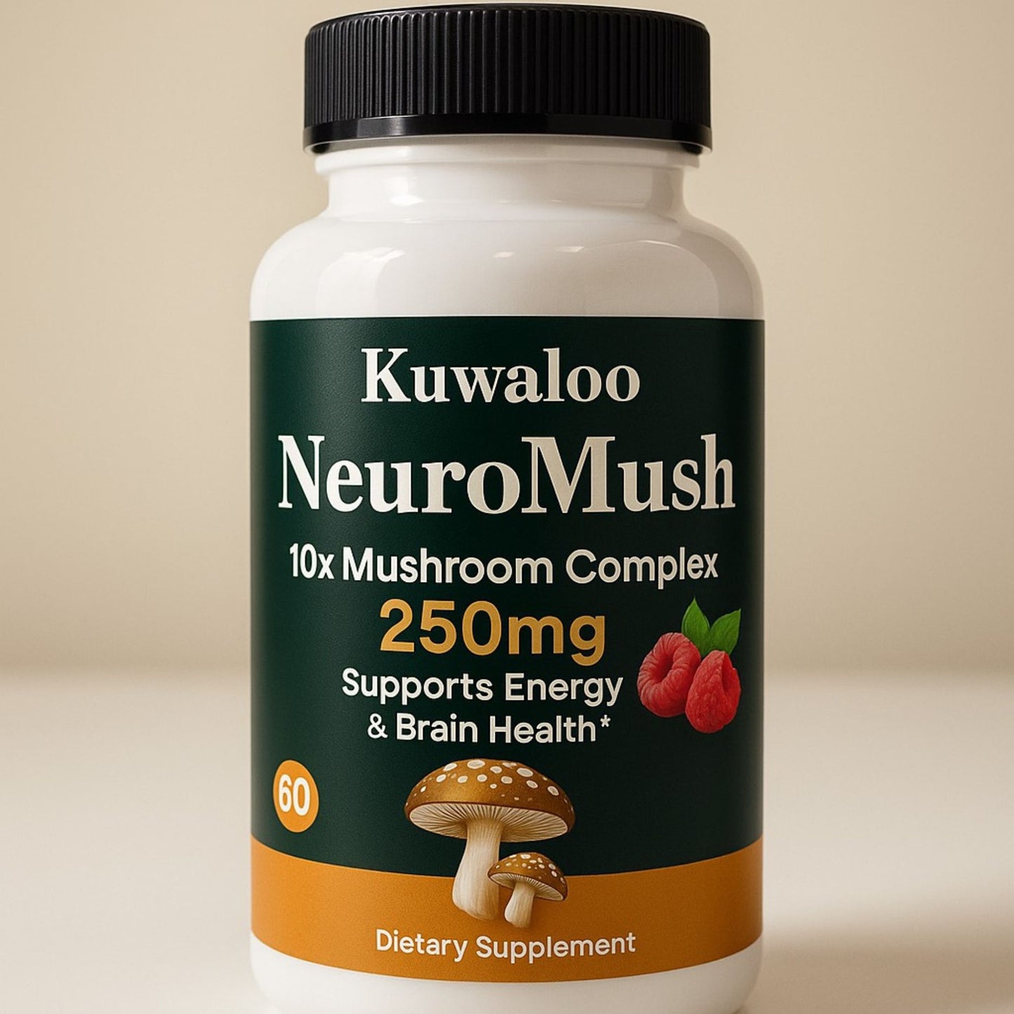 Kuwaloo NeuroMush 10X Mushroom Complex Gummies  – 60 Vegan Chews