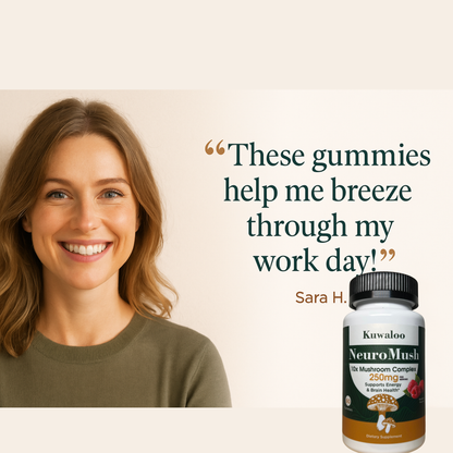 Kuwaloo NeuroMush 10X Mushroom Complex Gummies  – 60 Vegan Chews