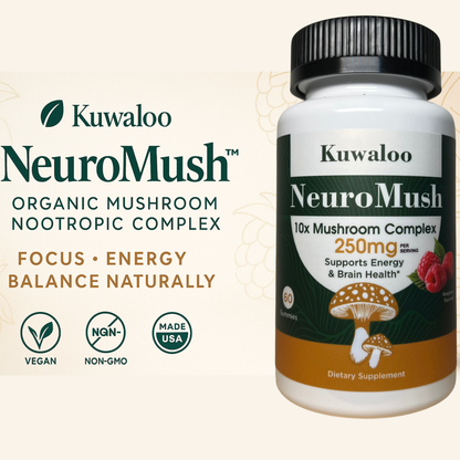 Kuwaloo NeuroMush 10X Mushroom Complex Gummies  – 60 Vegan Chews