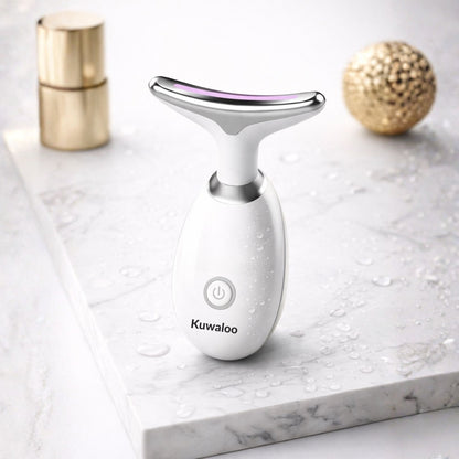 Face & Neck Massager Tools, Portable Facial Beauty Device with 7-Color LED Lights, Skincare Tool