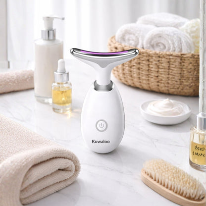 Face & Neck Massager Tools, Portable Facial Beauty Device with 7-Color LED Lights, Skincare Tool