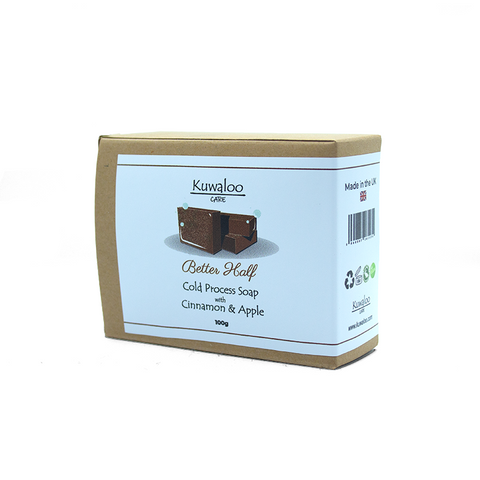 'Better Half' Organic Vegan Soap 100g - Cinnamon & Apple | Kuwaloo Care
