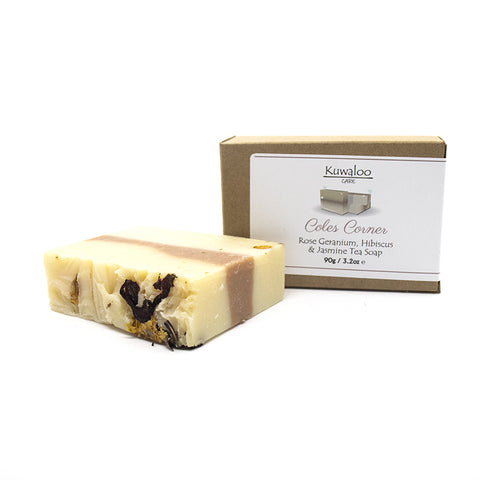 'Coles Corner' Soap 90g - Rose Geranium, Hibiscus & Jasmine Tea