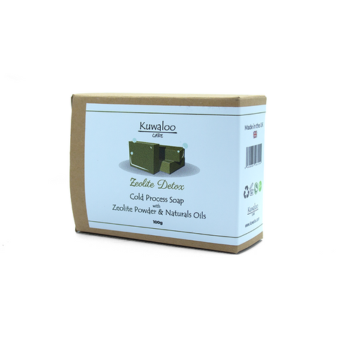 'Zeolite Detox' Organic Vegan Soap 100g - Zeolite Powder & Natural Oils | Kuwaloo Care